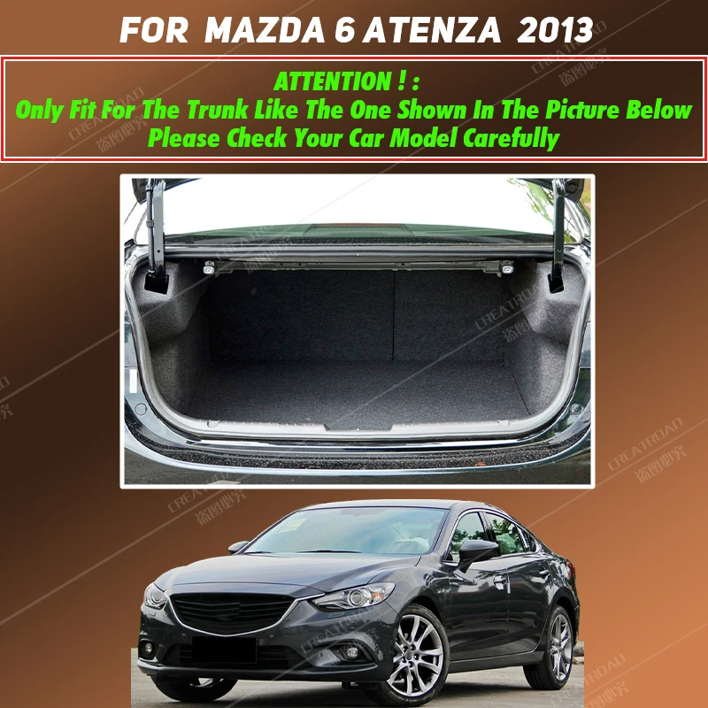 APPDEE Car trunk mat for MAZDA 6 ATENZA 2013 cargo liner carpet interior accessories cover