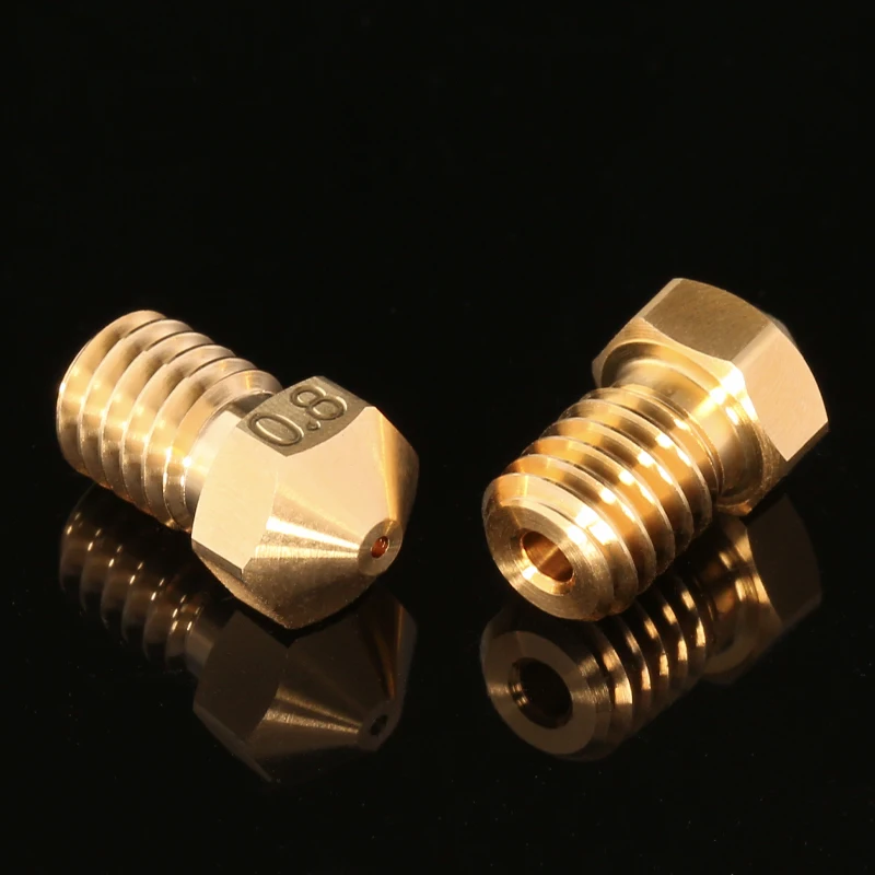 High Quality Series Brass Nozzles 0.2 0.4 0.6 0.8mm M6 Threaded Nozzle for Extruder Titan e3dV5 V6 J-Head Hotend Nozzles