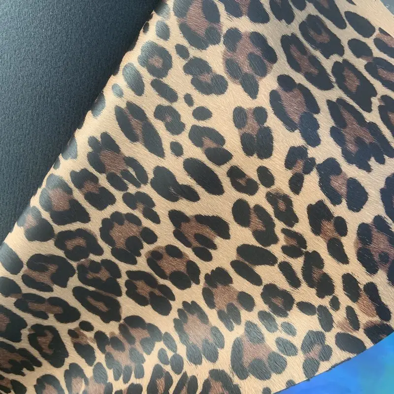

Faux Leopard Skin Printed Synthetic PU Leather Material Sale By Yard Sheets 91cm*137cm