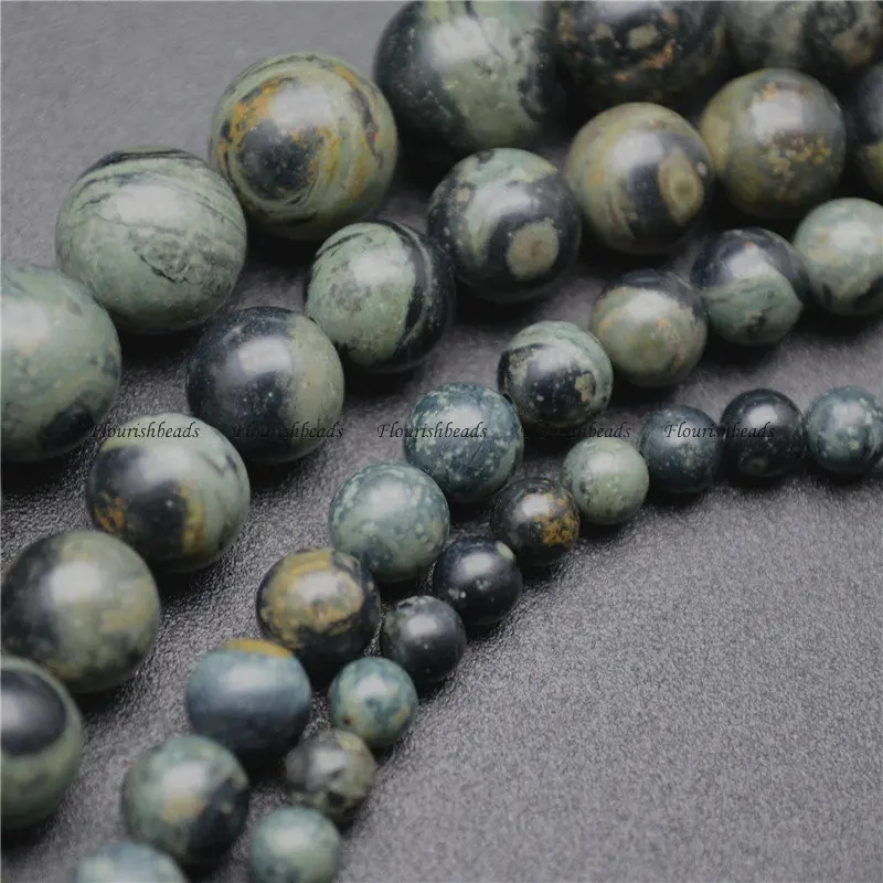 Smooth Natural Kambaba Jasper Stone Round Loose Beads Jewelry Materials 4mm 6mm 8mm 10mm