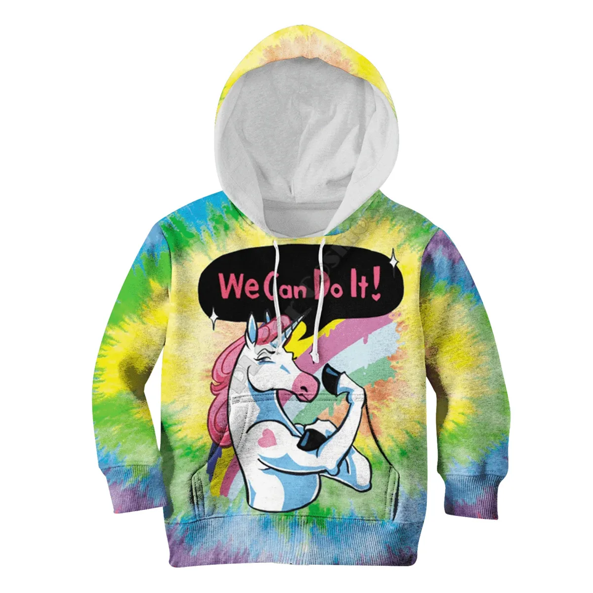 

Unicorn We Can Do It 3d printed Hoodies Kids Pullover Sweatshirt Tracksuit jacket t shirts Coat Boy GIRL Funny