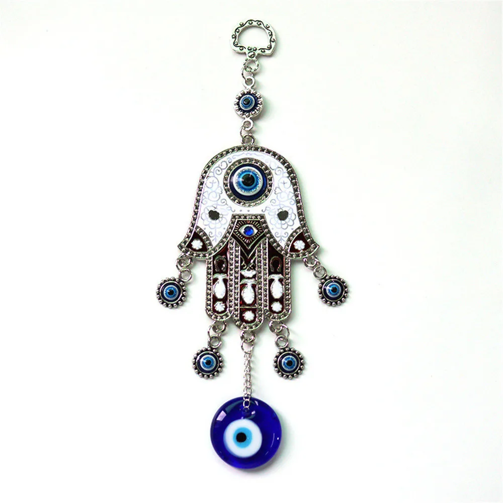 Hand of Fatima Demon Eye Pendant, Turkish Blue Eyes Jewelry, Alloy Pendant, Wall Hanging, Home Decorations, 1Pc