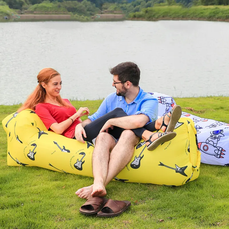 Outdoor Picnic Light Inflatable Sofa, Beach Bag, Camping Deck Chair, Portable Sofa, 200kg Load, Indoor