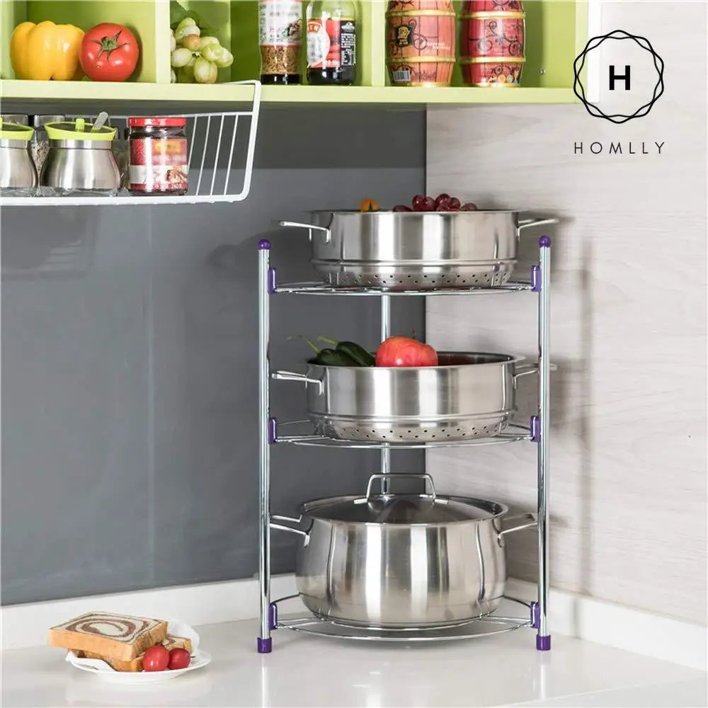 

Homlly 3 Tier Round Standing Storage Tower Rack