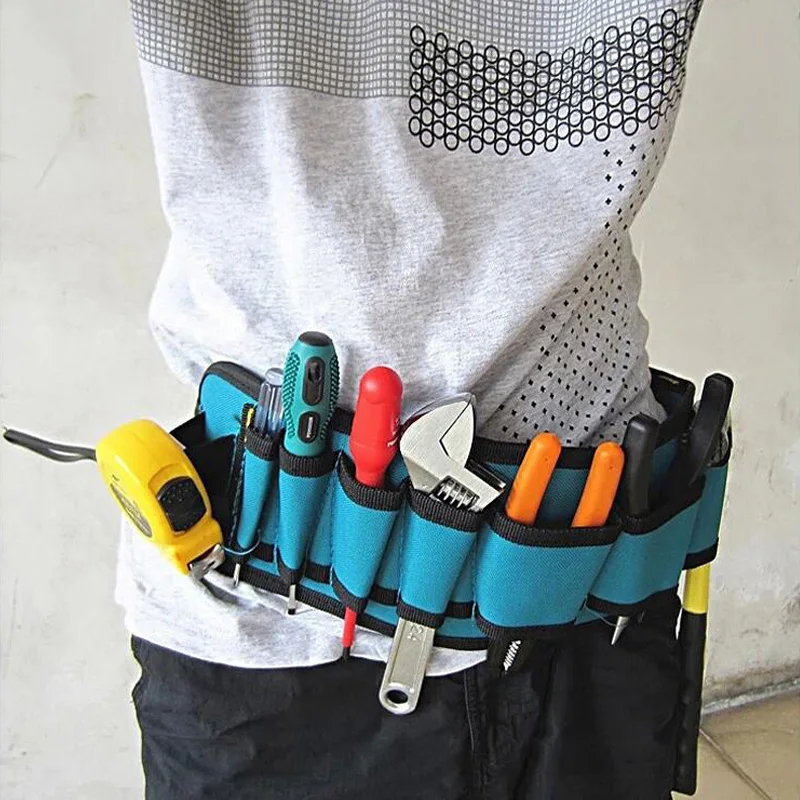 Multifunctional Tool Bag Waist Pocket Electrician ToolKit Storage Bag Portable Tool Bag Wrench Screwdriver Iron Pliers Waist Kit