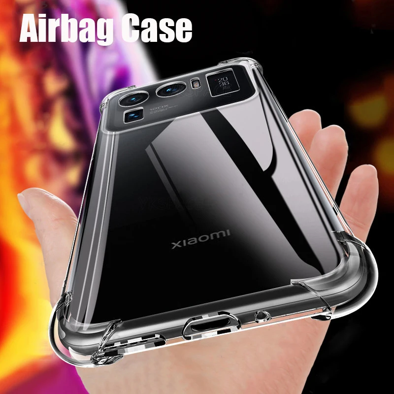 Airbag stoß feste transparente Silikon hülle für Xiaomi Mi 10 11 11t 12s 12t 12x13 lite 13t 14 14t pro ultra weiche TPU-Abdeckung