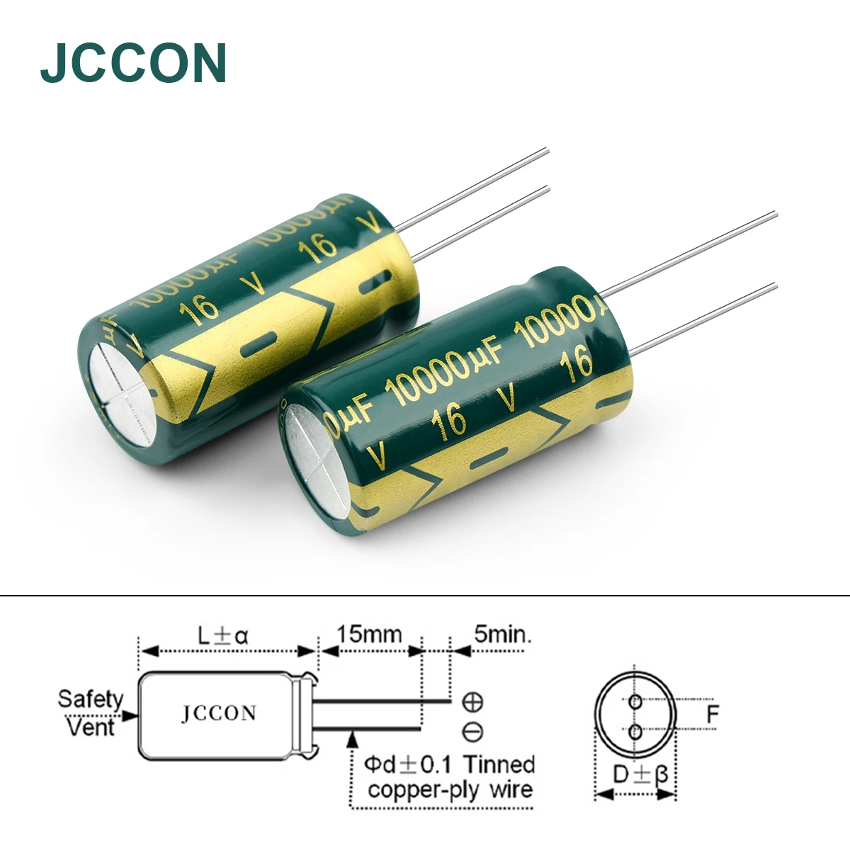 JCCON-condensador electrolítico de aluminio, alta frecuencia, baja ESR 6,3 V 10V 16V 25V 35V 50V 63V 100V 400V 450V 100UF 220UF 330UF 470UF