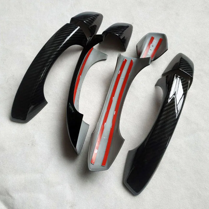 Suitable For Volkswagen VW Touareg CR MK3 2019 Accessories Door Handle Cover trim plastic Imitation carbon fiber