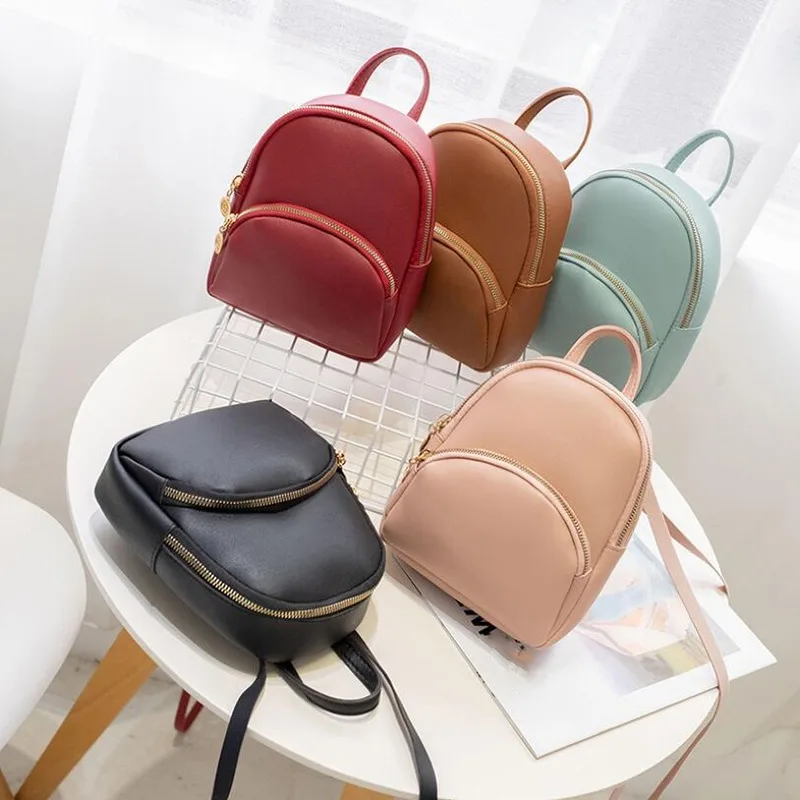 Forever Young Designer Women Backpack Mini Soft Touch Leather Small Backpack Female Fashion Ladies Bagpack Satchel Shoulder Bag