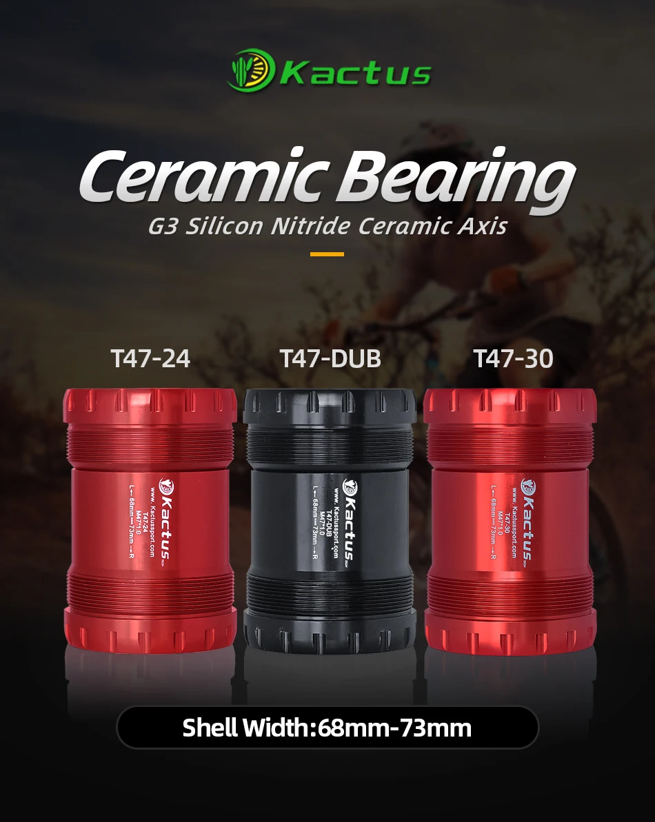 Keramik-Innenlagergehäuse, Breite 68/73 mm, T47-24/30 mm/DUB, alle Serien mit Gewinde, passend für Shimano/SRAM/SRAM-DUB Fahrradkurbelgarnituren – Detail 2
