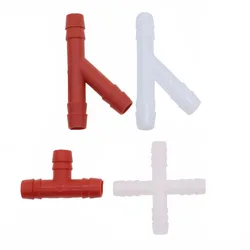10Pcs Three way water pipPoultry Feeding Supplies White And Red Plastic Pipes For Mounting Four Kinds Of Shape Animal Drinkers