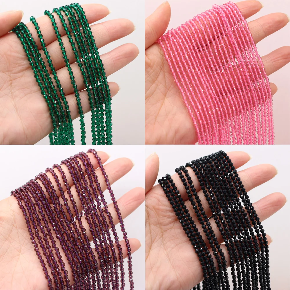 Natural Stone Spinel Beads Small Loose Faceted Crystal Beads for Jewelry Making DIY Necklace Bracelet for Women gift 3mm