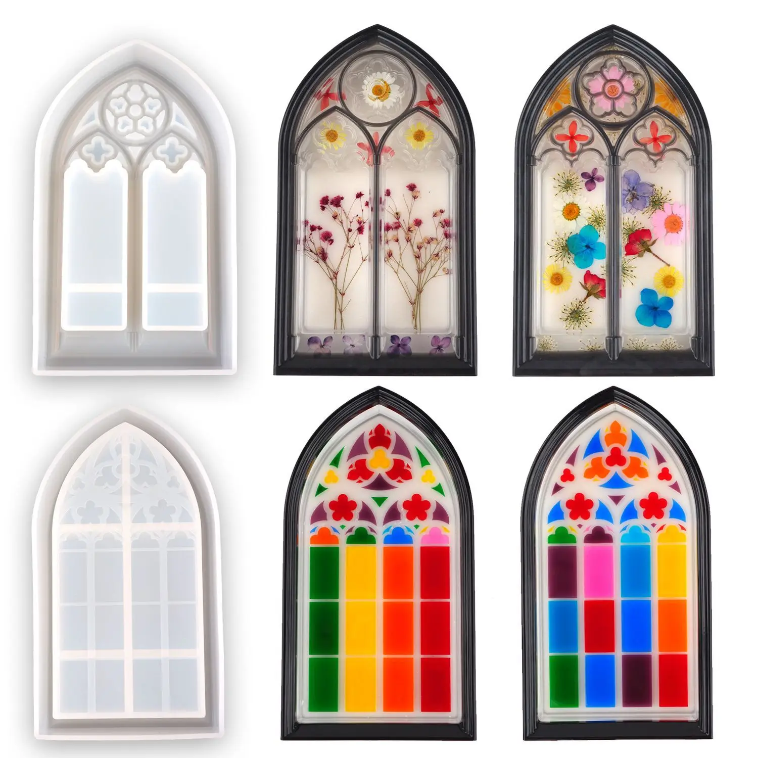 DIY Silicone Epoxy Resin Willow Window Church Window Storage Box Storage Cabinet Resin Silicone Mold