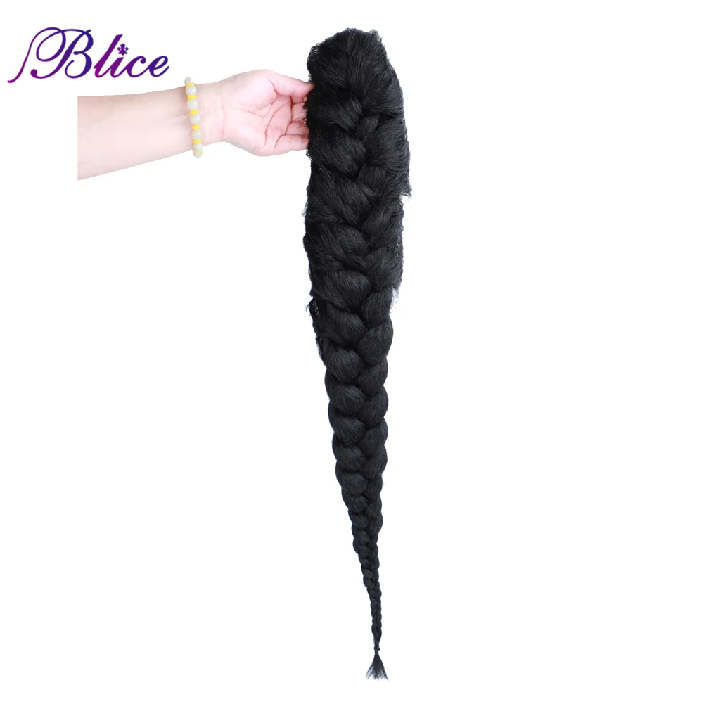 Blice Synthetic Braided Ponytail Hair Extensions 30 Inch Long Length Braids Clip In Hairpieces For Women Easy To Wear