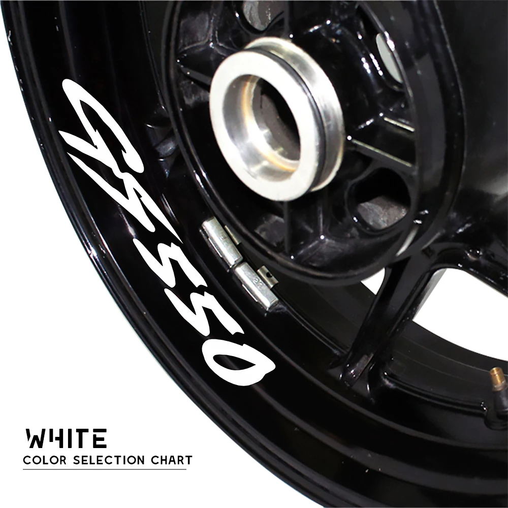 New Motorcycle Modified Wheel Sticker Waterproof Reflective Wheel Decal Color Wheel Side Strip for SUZUKI GS550 gs 550