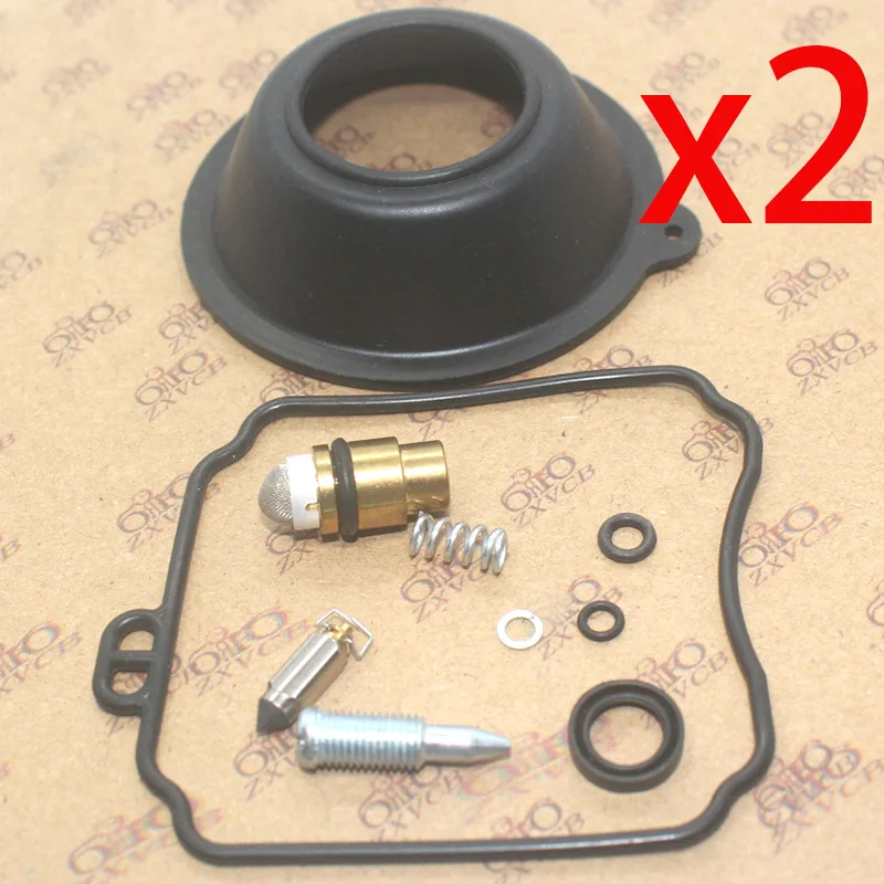 2 set motorcycle carburetor repair kit for XV 250 Virago 95-07 XVS650 V-STAR 98-15 XVS 650 Plunger vacuum diaphragm