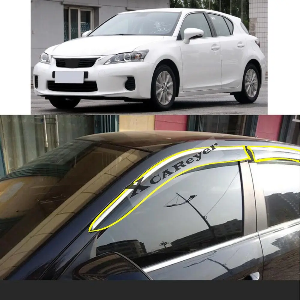 For LEXUS CT (A10) CT200 CT200H 2012 2013 2014 2015 2016 2017 2018 Sticker Plastic Window Glass Wind Visor Rain/Sun Guard Vent