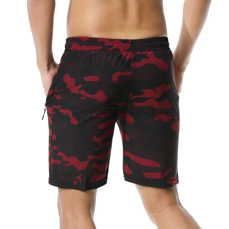 Men Gym Shorts 2021 New Camouflage Quick Dry Marathon Shorts Loose Fitness Casual Training Short Pant Male Workout Running Short