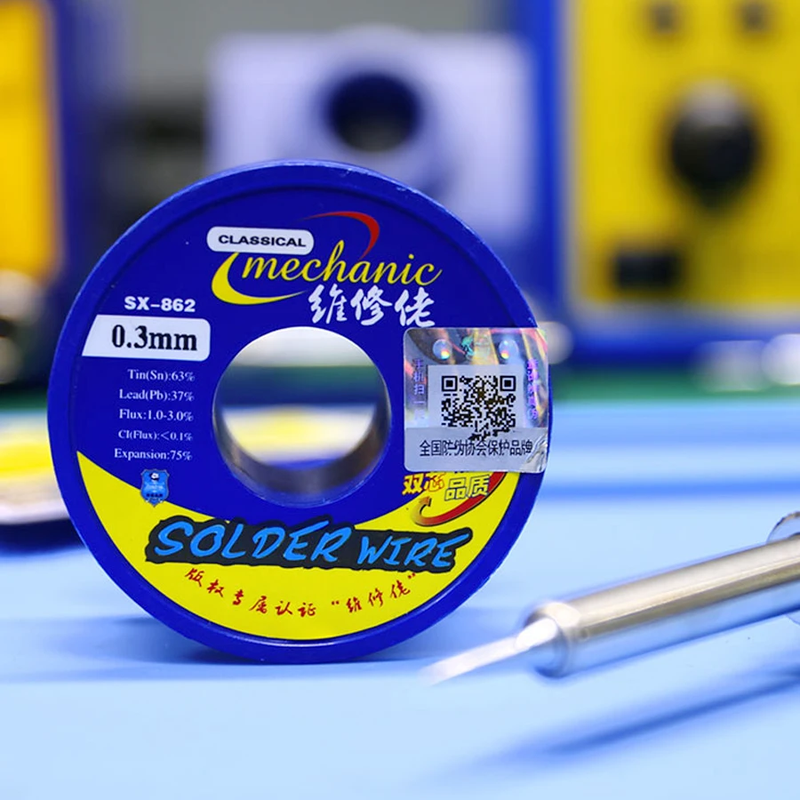 MECHANIC SX862 Solder Wire 0.3/0.4/0.5/0.6/0.8/1.0/1.2mm Double Rosin Core Solder Flux For PCB Board Welding Soldering Tin Wire