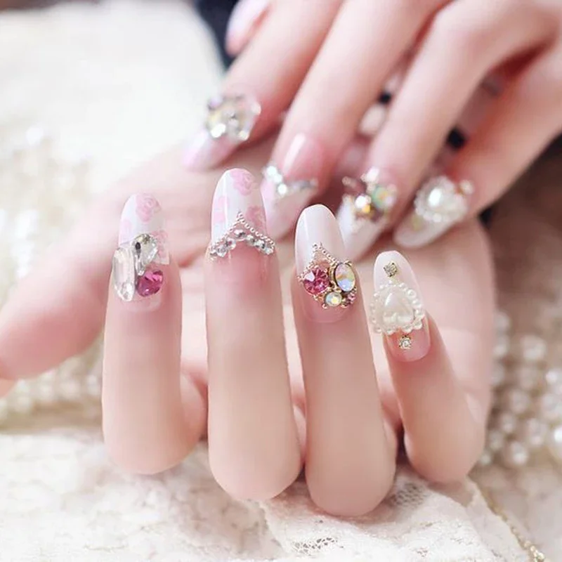 Swarovsky-diamantes de imitación para decoración de uñas, Color ópalo, mezcla de tamaños, sin fijación por calor, decoraciones de piedras de cristal, gemas brillantes, herramienta accesorio para decoración de uñas DIY