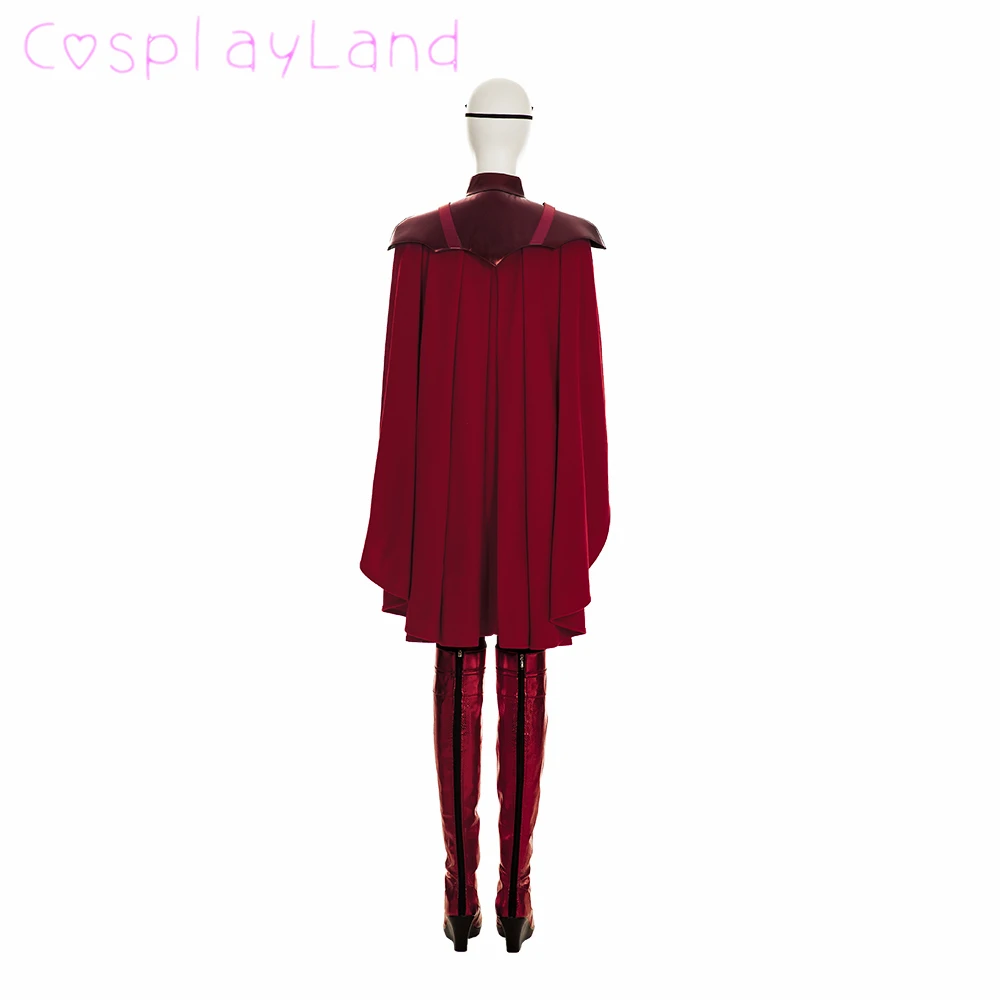 The Boys Crimson Countess Cosplay Costume Laurie Holden Sexy Red Jumpsuit Halloween Carnival Women Outfit Jumpsuit Cloak Boots