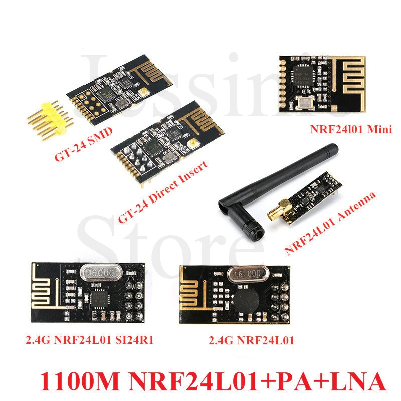 GT-24 2.4G SMD NRF24L01+PA+LNA Wireless Modules NRF24L01 1100 Meter Long-Distance Wireless Wifi Transceiver For Arduino