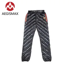 AEGISMAX Outdoor Winter Down Pants Camping Pants Ultralight 95% White Goose Down Pants 800FP Thickening Warm Waterproof Apparel