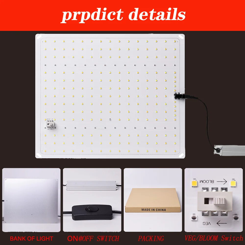 Full spectrum 1000W LED quantum board planting combination + growth tent set hydroponic combination 4/6 ventilation system set