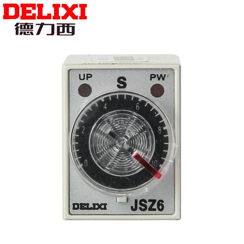 DELIXI JSZ6-2 H3Y-2 ST6P Time Relay Timer Power Delay Relay 380V 220V 24V with Socket