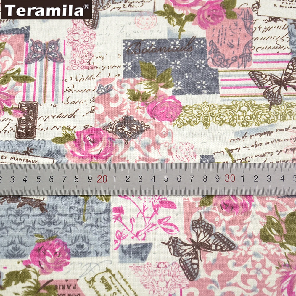 TERAMILA Furniture Upholstery Fabrics by Meters, Linen Fabric for Sewing Tablecloth Sewing Material, Pillow Home Textile