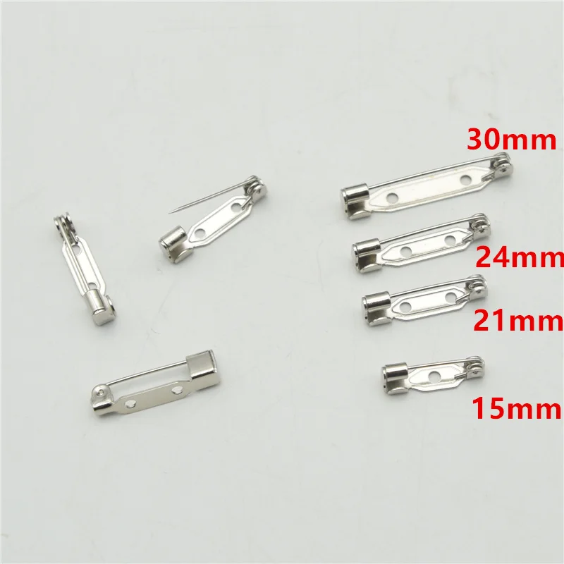 10pcs 2.4cm length High Quality Safety pin Brooch Base Back Bar Badge Holder Brooch Pins DIY Jewelry Finding