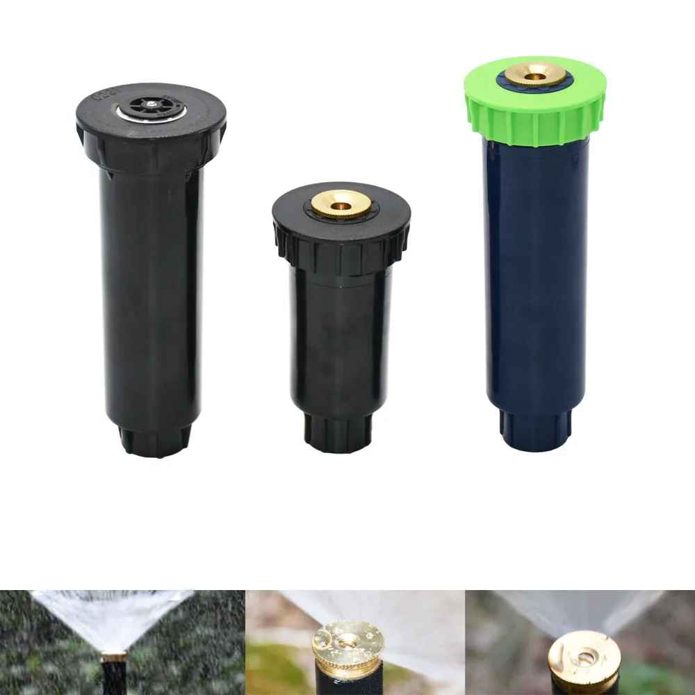 90-360 Degree Popup Sprinkler Adjustable Lawn Watering Sprinkler Head Garden Irrigation Spray Nozzle With 1/2\