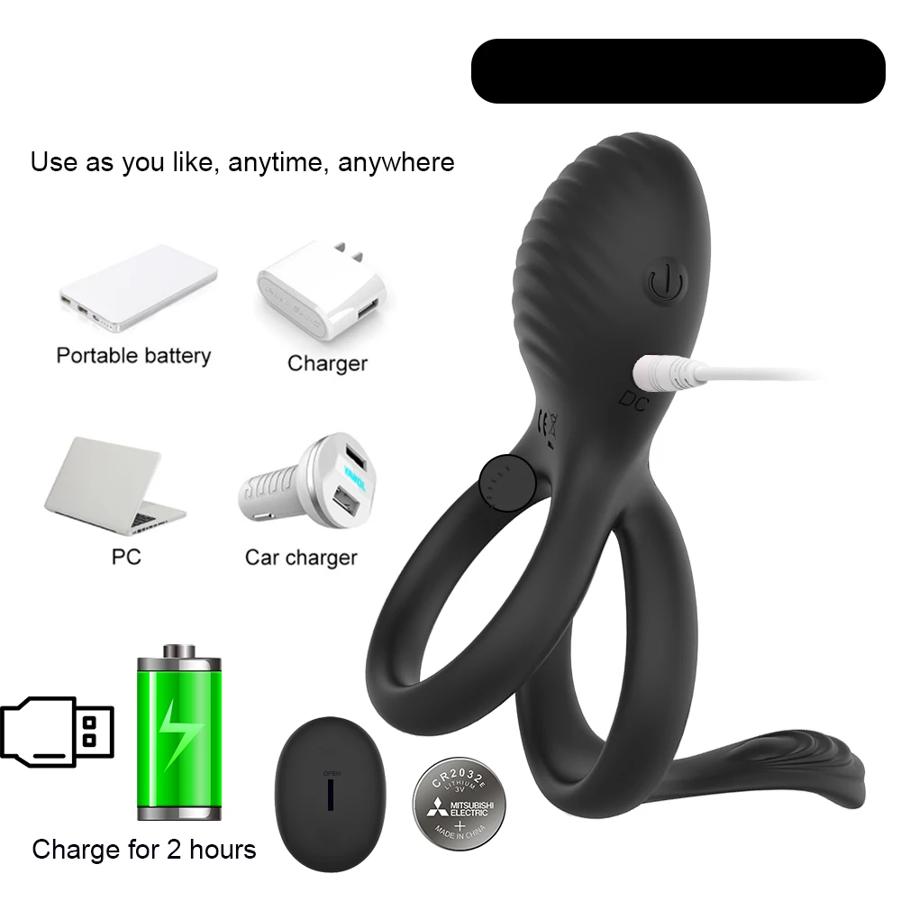 7 Speed Penis Vibrator with Remote Control Vibrating Cock Rings Delay Ejaculation Prostate Massage Penis Ring Sex Toy for Men