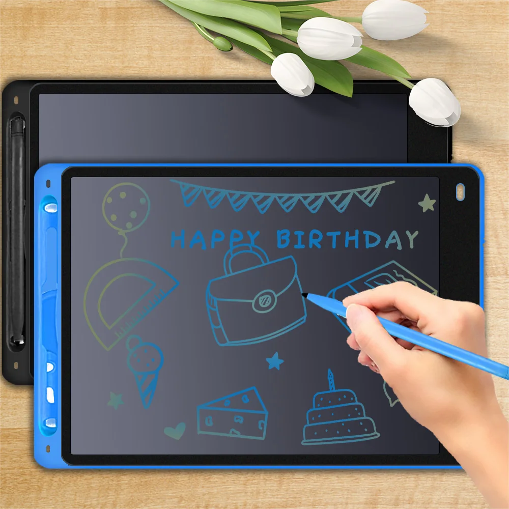 10 inch leren tekentafel LCD-scherm schrijftablet speelgoed voor meisjes jongens tekentabletten elektronisch handschriftblok bord + pen