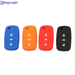 jingyuqin Silicone 3 Buttons Flip Folding Remote Car Key Fob Case Cover For Audi A2 A3 A4 A6 A8