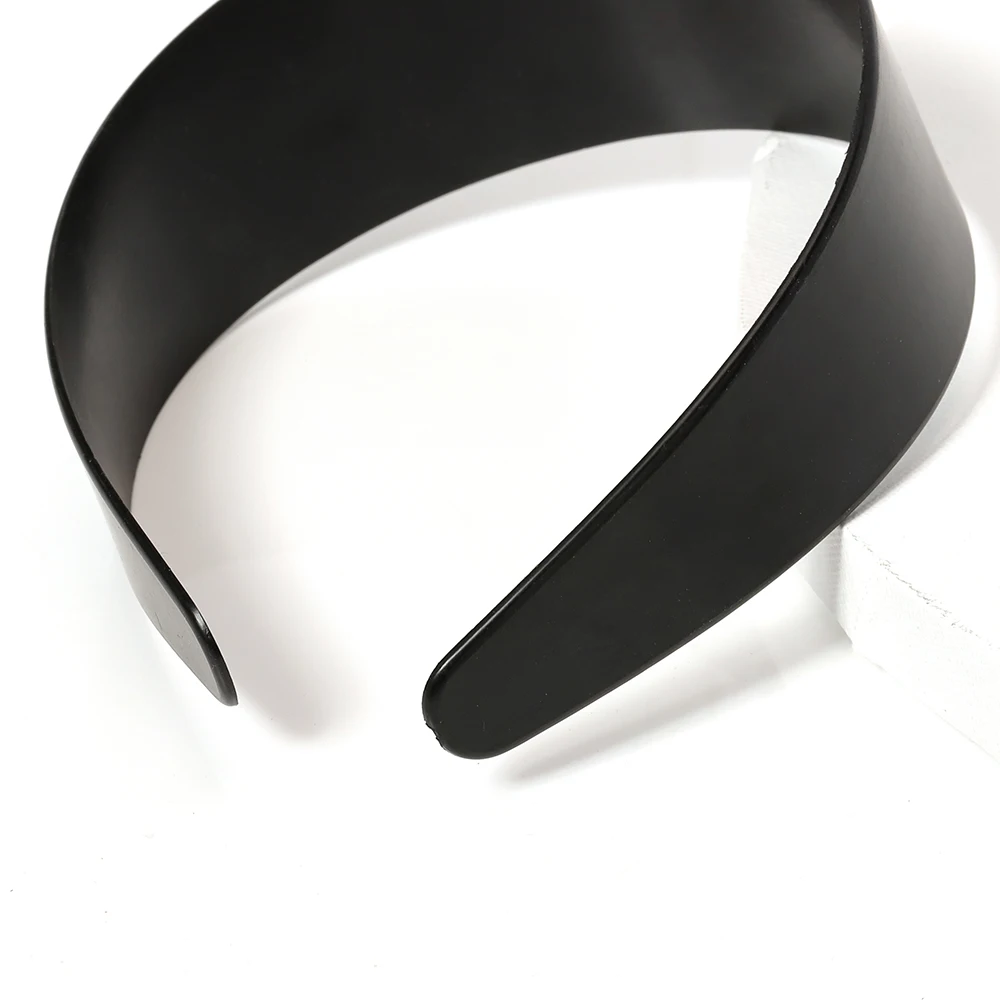 5pcs 3.8/4.8cm White Black Plastic Wide Headbands Flat Bezel for DIY Jewelry Making Accessories Hairbands Base Setting