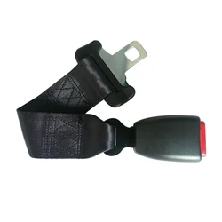 35cm Car Seat Seatbelt Extender Adjustable Safety Belt Extension 25MM Buckle Black