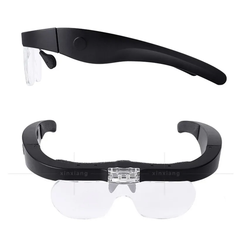 1.5x 2.5x 3.5x 5x led iluminado usb recarregável cabeça lupa capacete de leitura reparação cosméticos dentista lupa