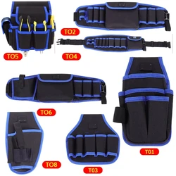 Electrician Tool Belt Bag Repair Bag Oxford Cloth Hardware Tool Pocket Multi-function Waist Pack Repair Tool Storage Bag