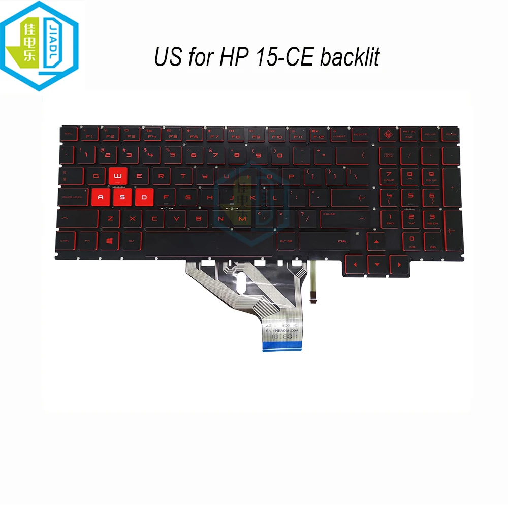 

US English Keyboard backlight For HP Omen 15-CE 15-CE000 15-CE010CA 15-ce011nb 15-ce012nb notebook backlit keyboards red keycaps