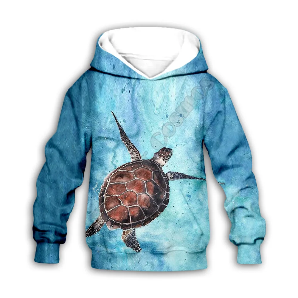 Sea turtle 3d printed Hoodies family suit tshirt zipper Pullover Kids Suit Sweatshirt Tracksuit/Pant Shorts  03