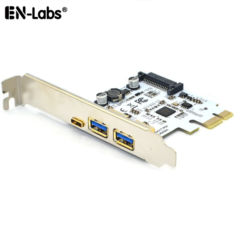 USB C PCIe Expansion Card,PCI-e Express 1X to 2 Ports USB-A & Type-C USB 3.1 5Gbps Desktop PC Case Add On Card Hub