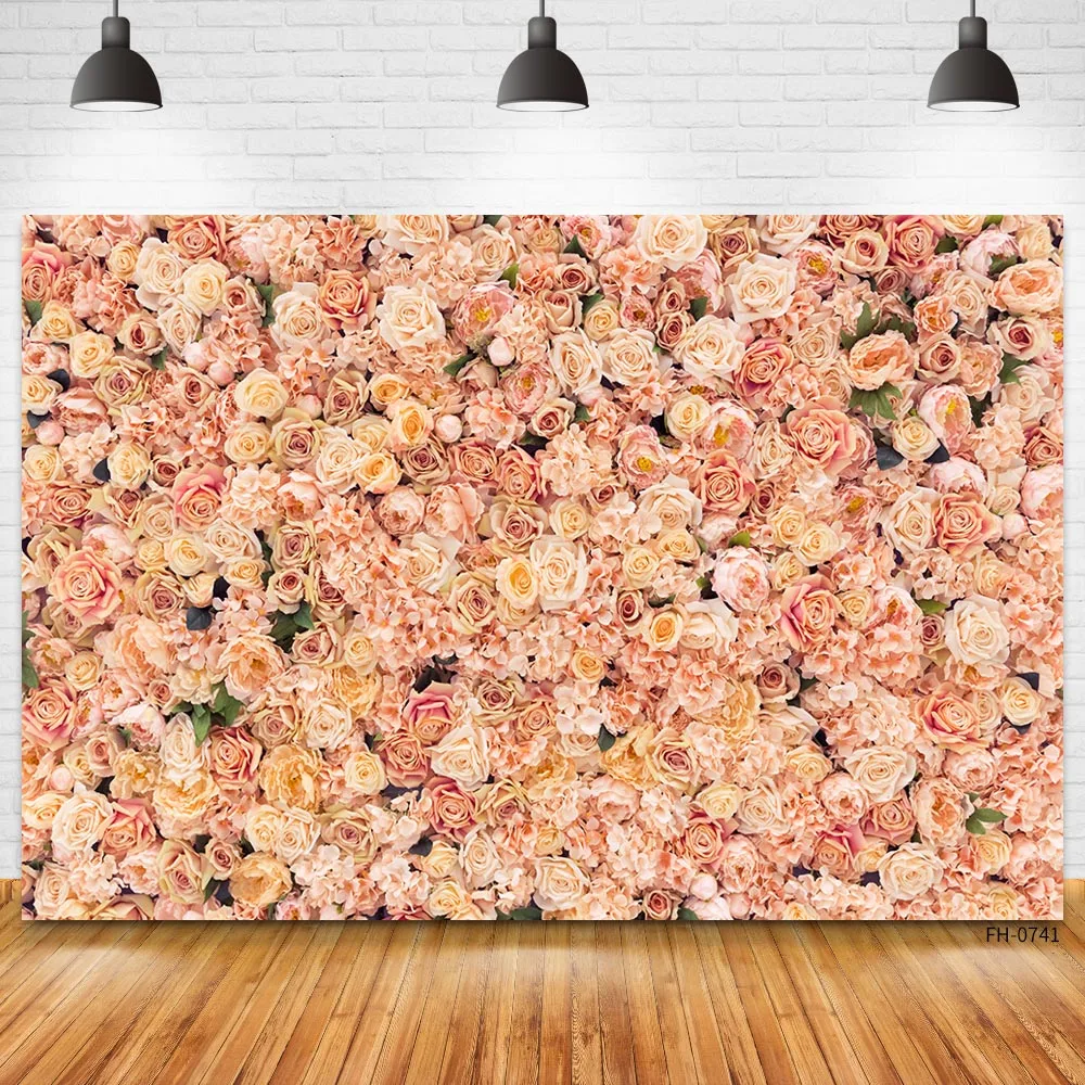 Wedding Scene Lovers Marriage Photocall Rose Flowers Wall Baby Birthday Party Backdrops Photography Backgrounds For Photo Studio