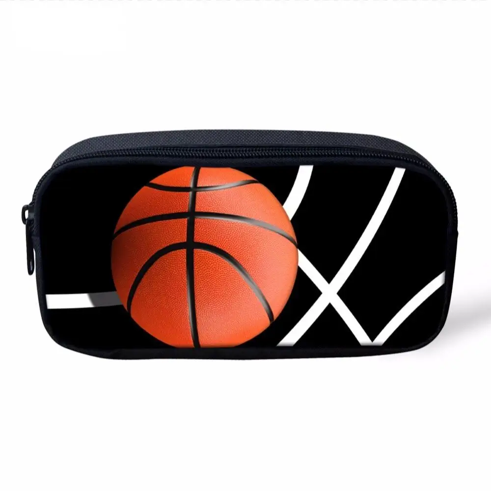 Basketballs Baseballs Pattern Pencil Bag Kawaii Pen Cute School Pencil Case forniture Zipper Bag Pencil Pouch Makeup Bag