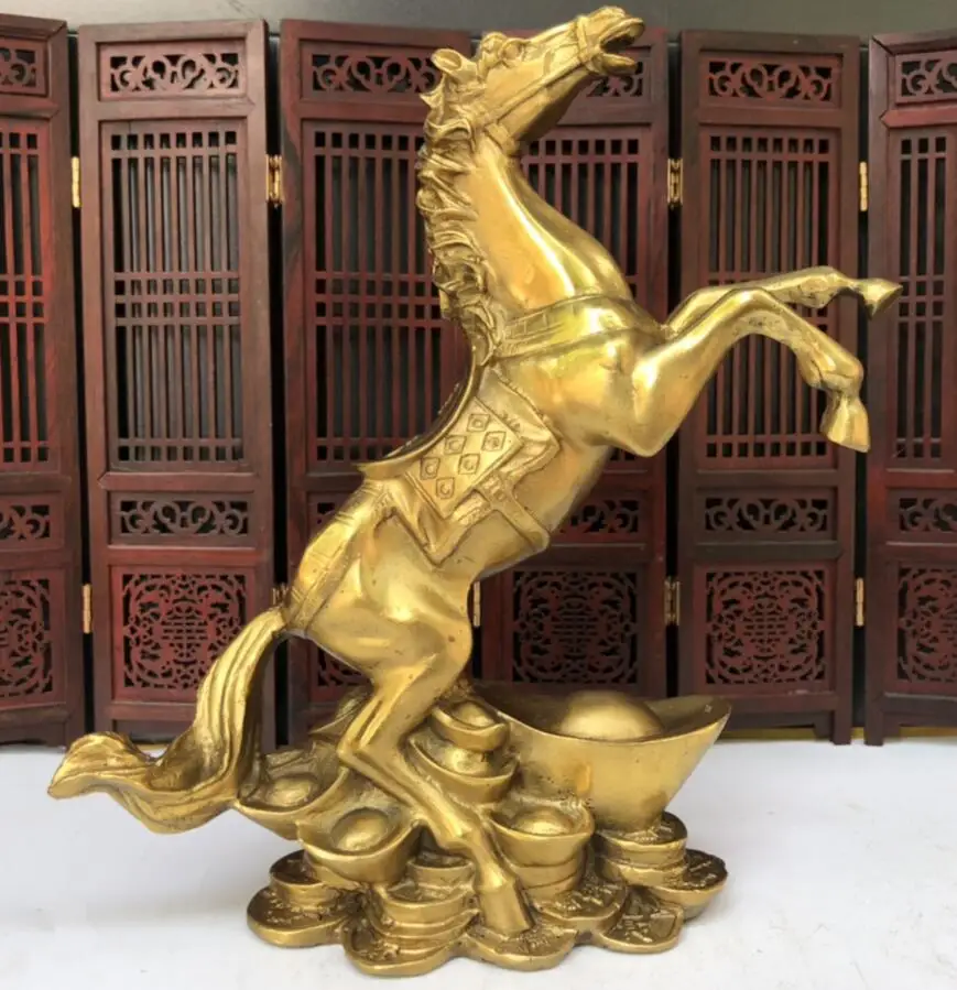 

China seiko brass Ingots horse crafts statue