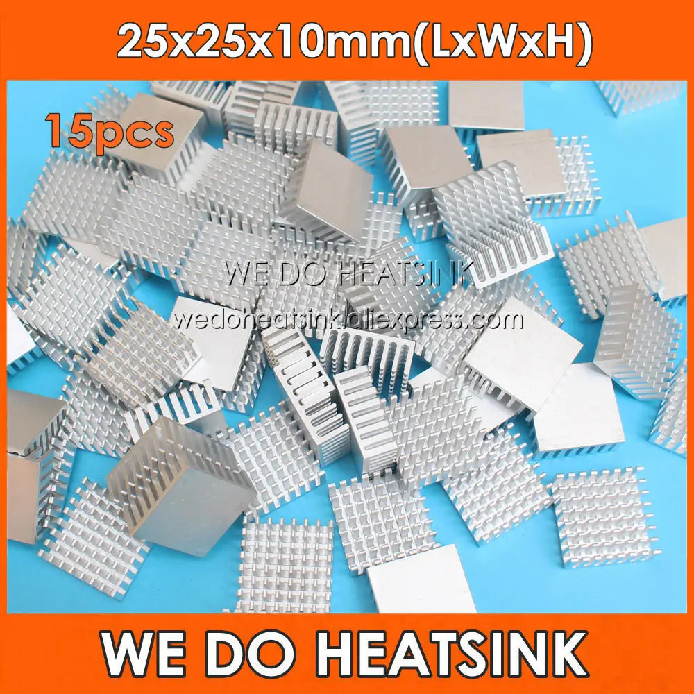 

WE DO HEATSINK 15pcs 25x25x10mm Radiator Heatsink Cooler