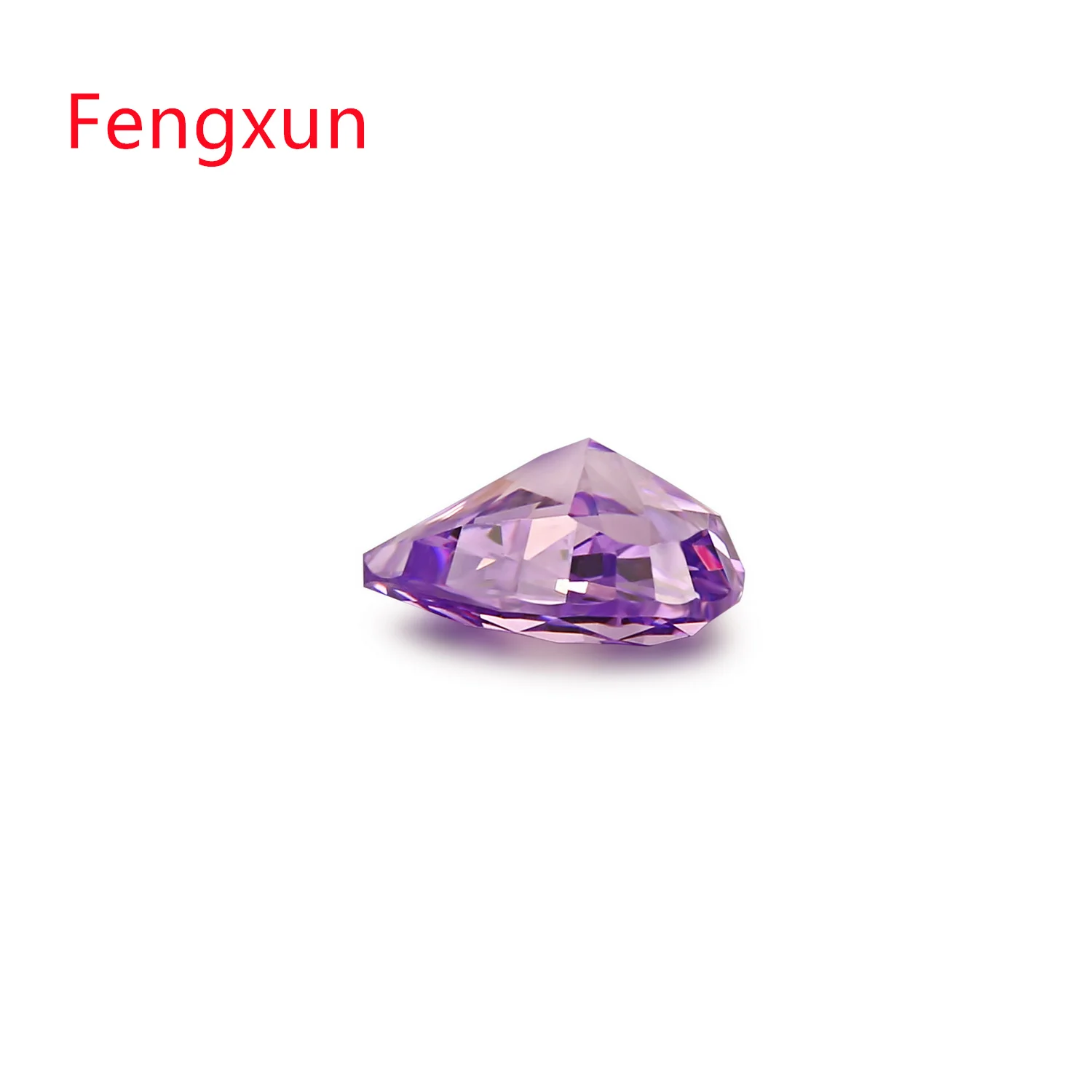 Trendy Top Quality Crushed Ice Cut CZ Cubic Zircona Purple Pear Shape Stone 4x6~10x14mm For Jewelry Rings Making Fine