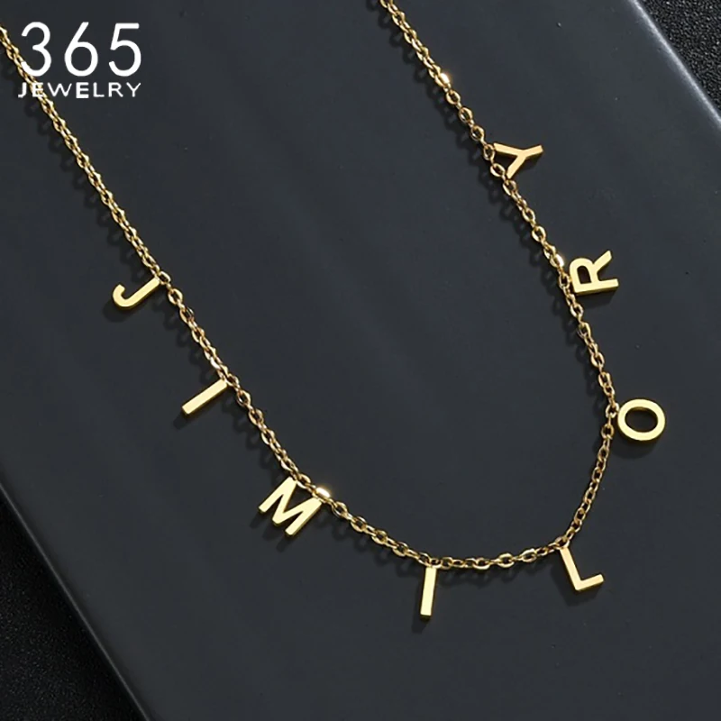 

Personalise Names Separate Letters Customized Necklaces Custom Namplate Necklace Stainless Steel Personalized Jewelrys Girl Gift