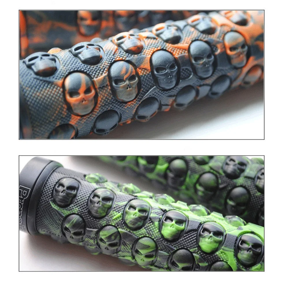 NEW Propalm Skull Bicycle Grips MTB Road Bike Handle Bar Grips for Cycling Anti-Slip Comfortable Rubber Bike Handlebars Grips