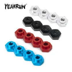 YEAHRUN 4Pcs 12mm to 17mm Metal Wheel Hex Hub Adapters Extended 5mm for Axial SCX10 TRX4 1/10 RC Crawler Car Accessories